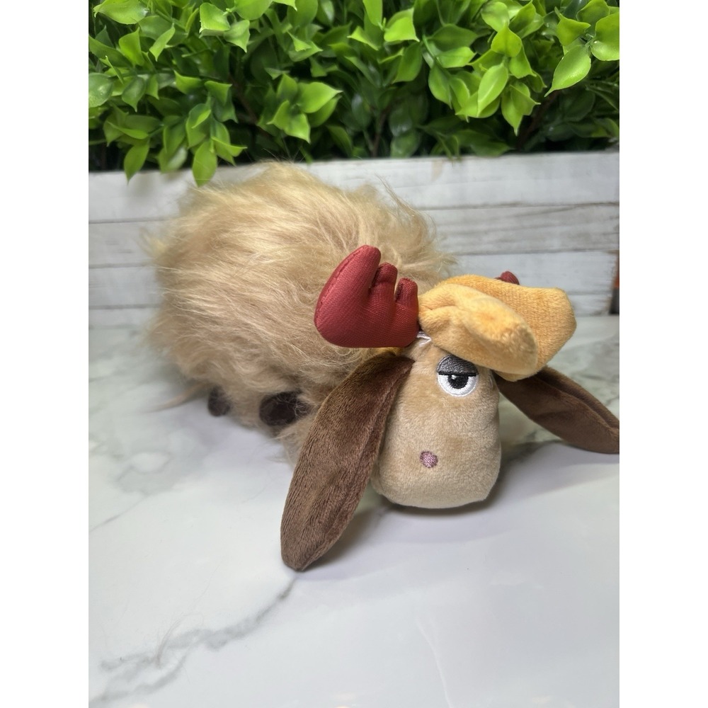 Bark Box Fred the Reindeer Grinch Dog Toy Squeak Spiky Ball Plush 2018 Ltd. Ed.